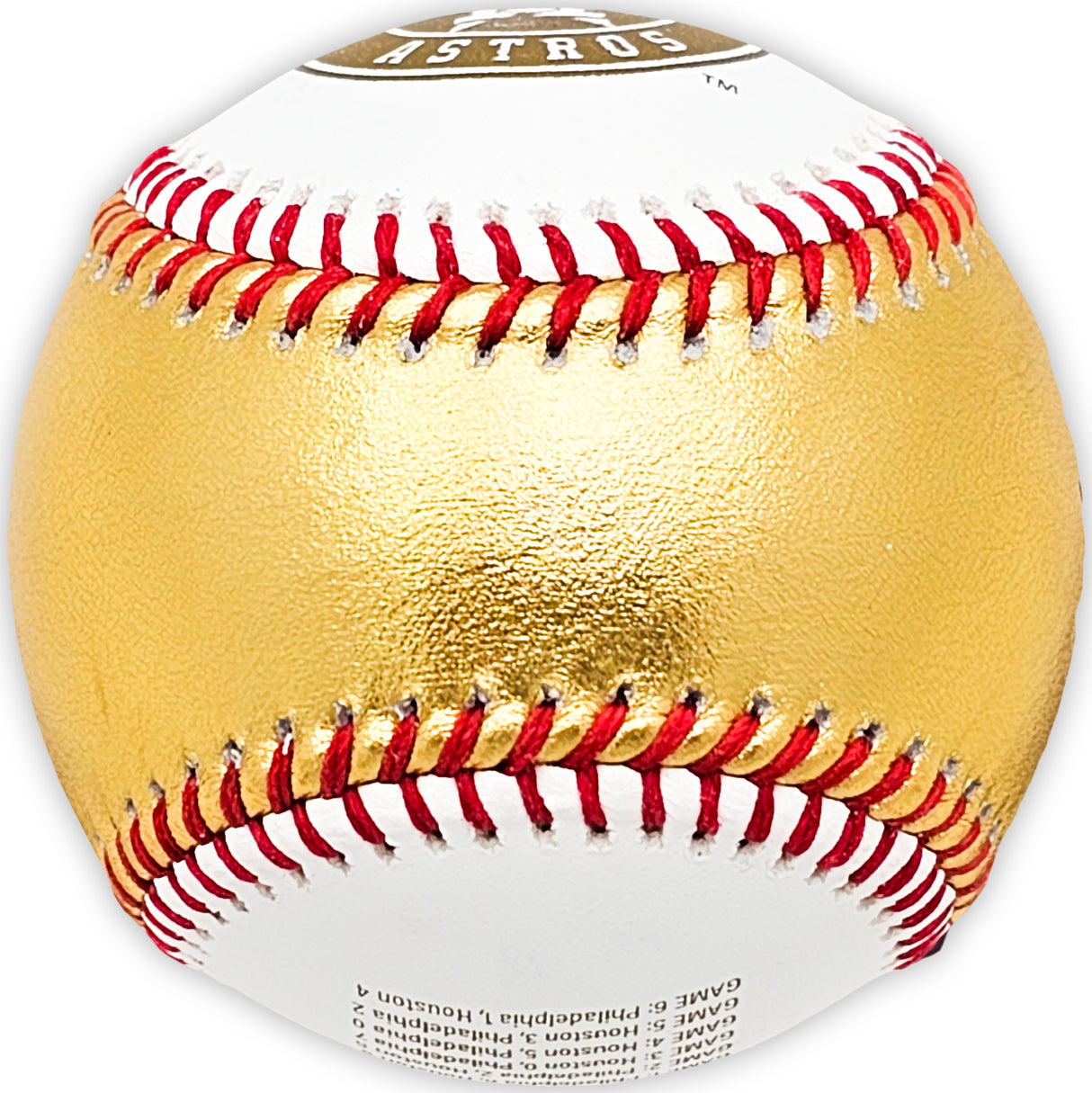 Alex Bregman Autographed Official 2022 Gold World Series Gold MLB Baseball Houston Astros Beckett BAS Witness Stock #215394