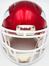 Russell Wilson Autographed Wisconsin Badgers Flash Red Speed Mini Helmet Fanatics Holo Stock #227951