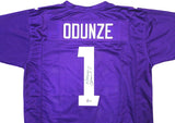 Washington Huskies Rome Odunze Autographed Purple Jersey Beckett BAS Witness Stock #227331