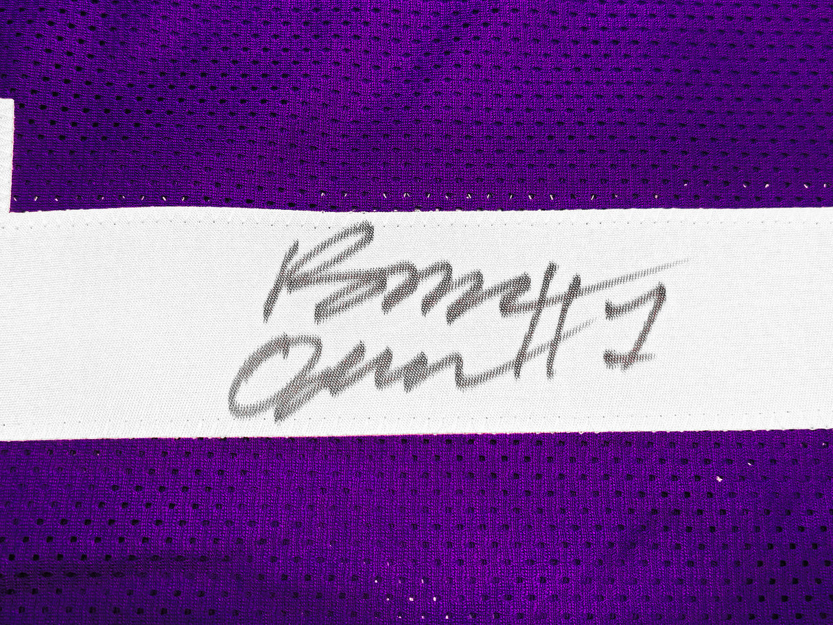 Washington Huskies Rome Odunze Autographed Purple Jersey Beckett BAS Witness Stock #227331