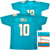 Miami Dolphins Tyreek Hill Autographed Teal Jersey Beckett BAS Witness Stock #227330