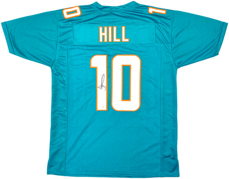 Miami Dolphins Tyreek Hill Autographed Teal Jersey Beckett BAS Witness Stock #227330