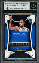 Stephen Curry Autographed 2014-15 Select Card #1 Golden State Warriors Beckett BAS Stock #227994