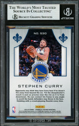 Stephen Curry Autographed 2019-20 Panini Crusade Card #530 Golden State Warriors Beckett BAS Stock #228000