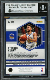 Stephen Curry Autographed 2020-21 Panini Mosaic Card #175 Golden State Warriors Beckett BAS Stock #228002