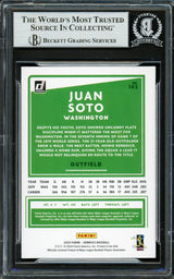 Juan Soto Autographed 2020 Donruss Card #162 New York Yankees Beckett BAS Stock #228030