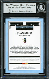 Juan Soto Autographed 2020 Donruss Diamond Kings Card #23 New York Yankees Beckett BAS Stock #228031