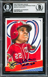 Juan Soto Autographed 2020 Topps Big League Star Caricature Card #SCO-JS New York Yankees Beckett BAS Stock #228036