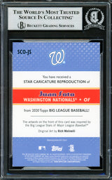 Juan Soto Autographed 2020 Topps Big League Star Caricature Card #SCO-JS New York Yankees Beckett BAS Stock #228036