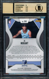 Ja Morant Autographed 2019-20 Panini Prizm Rookie Card #249 Memphis Grizzlies BGS 9.5 Auto Grade Mint 9 Beckett BAS Stock #228052