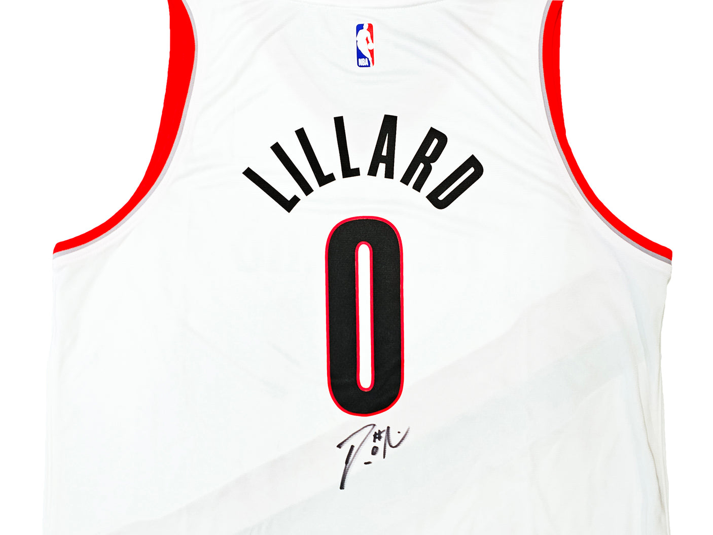 Portland Trailblazers Damian Lillard Autographed White Fanatics Jersey Size XL Beckett BAS QR Stock #214827