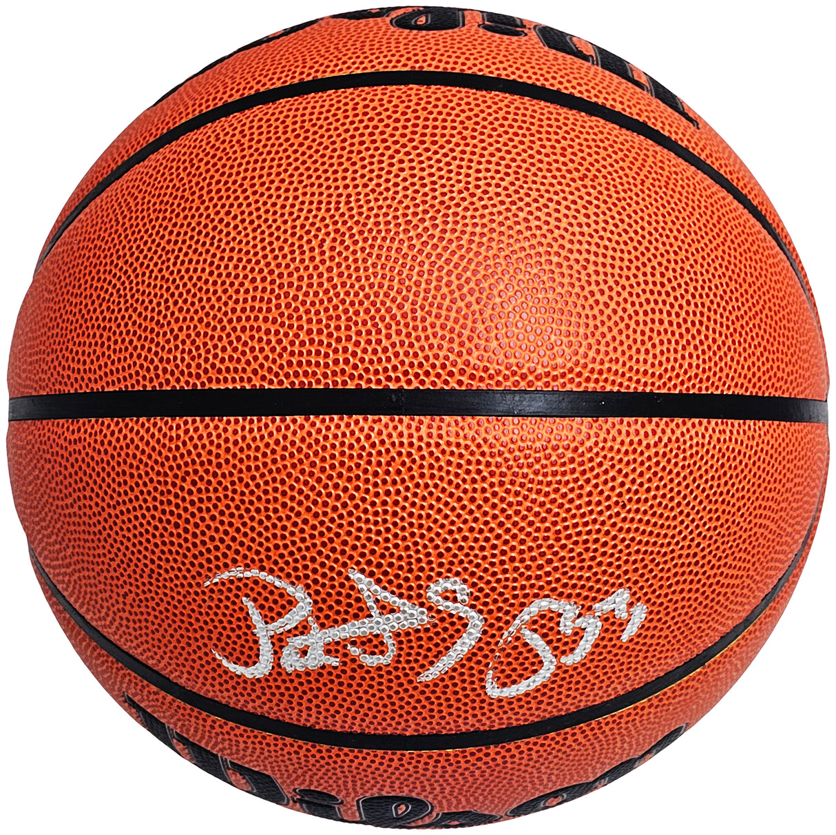 Patrick Ewing Autographed Authentic Indoor/Outdoor Basketball New York Knicks Beckett BAS Witness Stock #214817