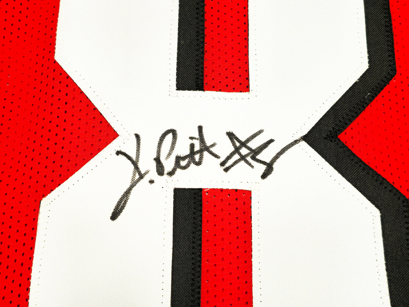 Atlanta Falcons Kyle Pitts Autographed Red Jersey Beckett BAS Witness Stock #230055