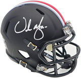 Urban Meyer Autographed Ohio State Buckeyes Black Speed Mini Helmet Beckett BAS Witness Stock #230116