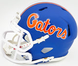 Urban Meyer Autographed Florida Gators Blue Speed Mini Helmet Beckett BAS Witness Stock #230115