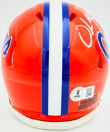 Urban Meyer Autographed Florida Gators Orange Speed Mini Helmet Beckett BAS Witness Stock #230114