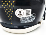 Chris Olave Autographed New Orleans Saints Black 2022 Alternate Speed Mini Helmet Beckett BAS Witness Stock #230110