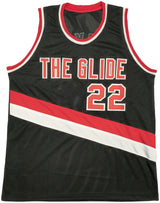 Portland Trailblazers Clyde Drexler Autographed Black & Red Jersey JSA Stock #228814