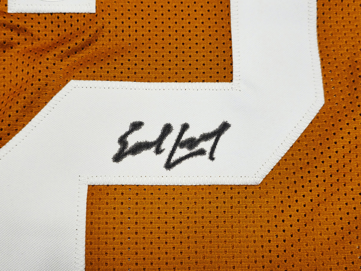 Texas Longhorns Earl Campbell Autographed Orange Jersey "HT 77" JSA Stock #228967