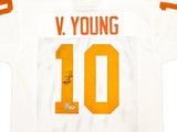 Texas Longhorns Vince Young Autographed White & Orange Jersey PSA/DNA Stock #229529