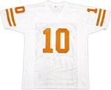 Texas Longhorns Vince Young Autographed White & Orange Jersey PSA/DNA Stock #229529