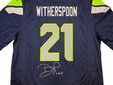 Seattle Seahawks Devon Witherspoon Autographed Blue Nike Jersey Size XL MCS Holo Stock #229508