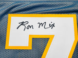 San Diego Chargers Ron Mix Autographed Blue Jersey "HOF 1979" Beckett BAS Witness Stock #230001