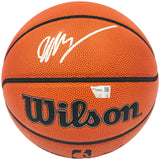 Victor Wembanyama Autographed Authentic Indoor Outdoor I/O Basketball San Antonio Spurs Fanatics Holo Stock #229511