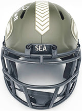 Devon Witherspoon Autographed Seattle Seahawks Green Salute To Service Speed Mini Helmet MCS Holo Stock #229505