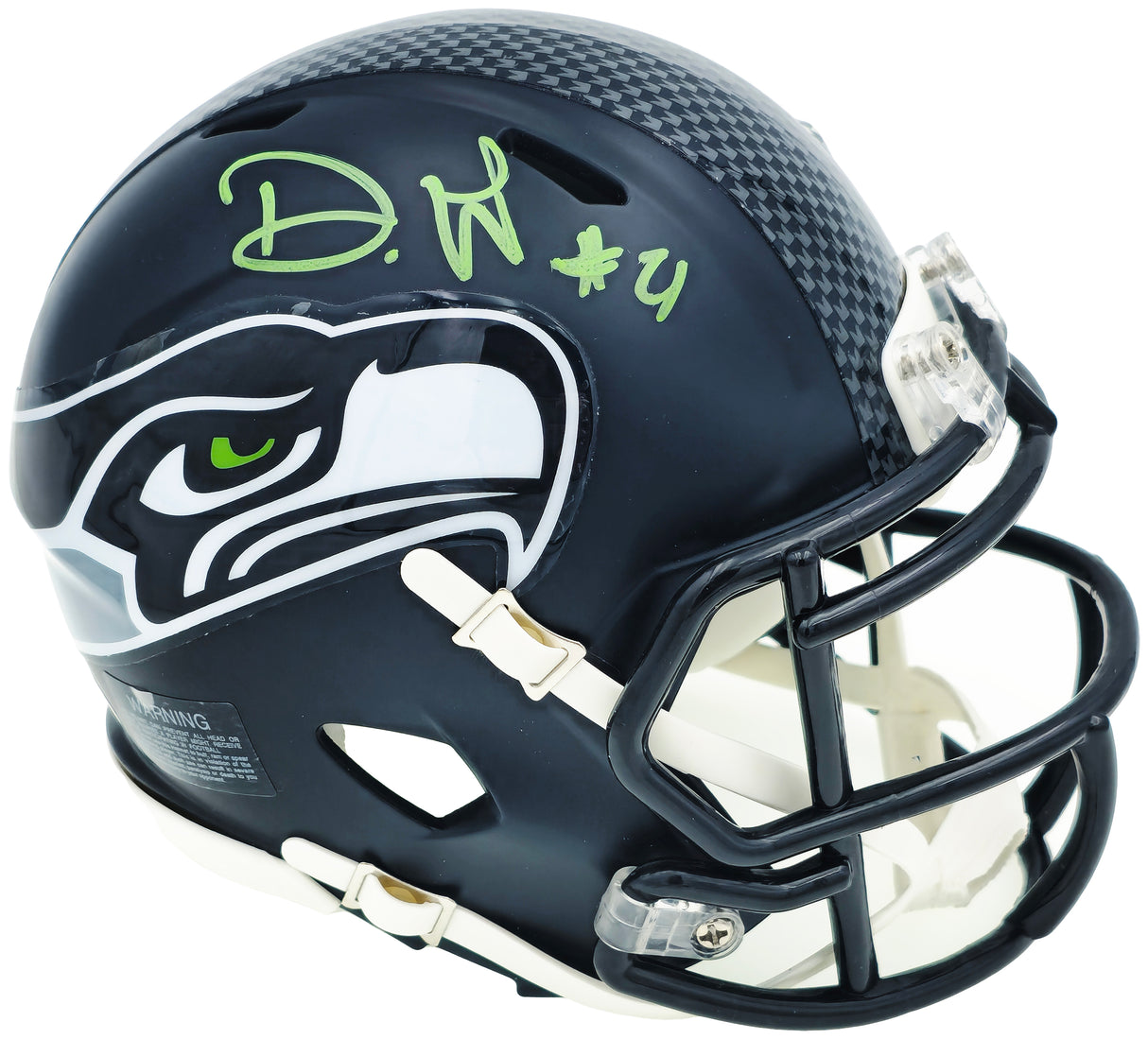 Devon Witherspoon Autographed Seattle Seahawks Blue Speed Mini Helmet MCS Holo Stock #229509