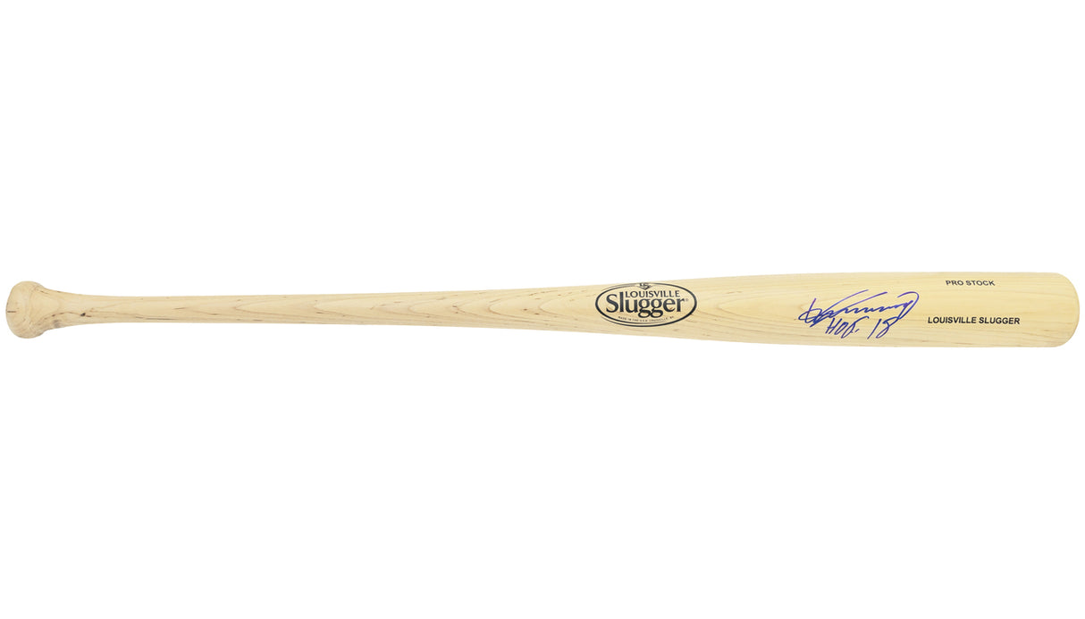 Vladimir Guerrero Sr. Autographed Blonde Louisville Slugger Baseball Bat Anaheim Angels "HOF 18" Beckett BAS Witness Stock #229986