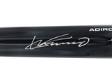 Vladimir Guerrero Sr. Autographed Black Rawlings Adirondack Pro Baseball Bat Anaheim Angels Beckett BAS Witness Stock #230016