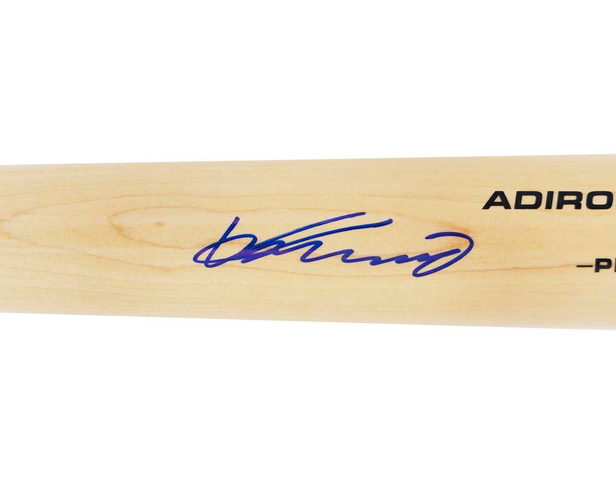 Vladimir Guerrero Sr. Autographed Blonde Rawlings Adirondack Pro Baseball Bat Anaheim Angels Beckett BAS Witness Stock #230017