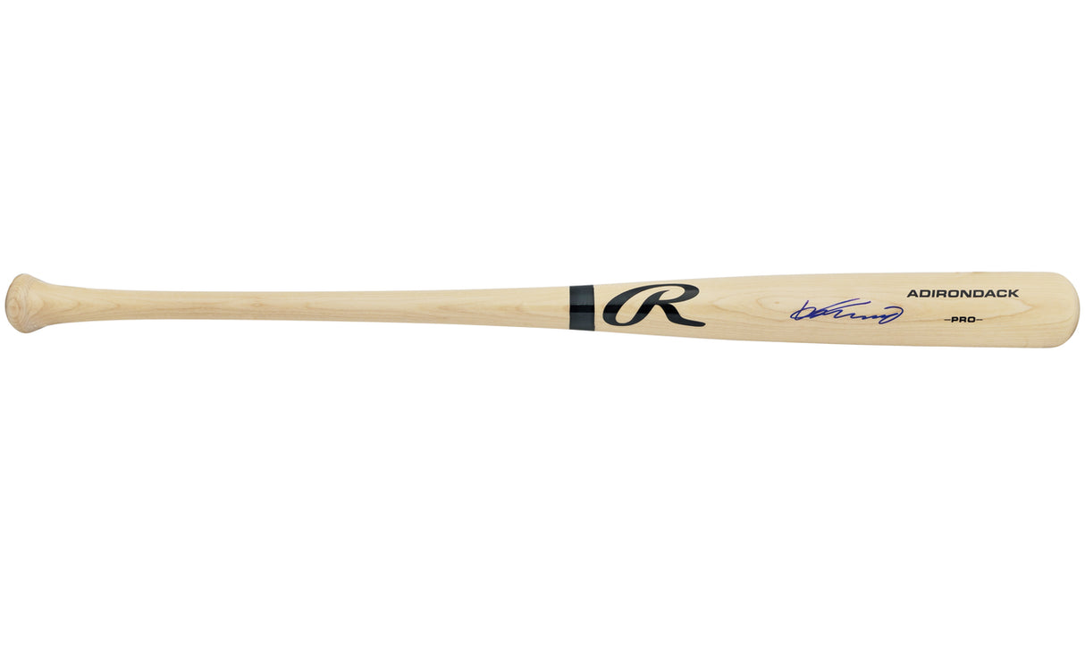 Vladimir Guerrero Sr. Autographed Blonde Rawlings Adirondack Pro Baseball Bat Anaheim Angels Beckett BAS Witness Stock #230017