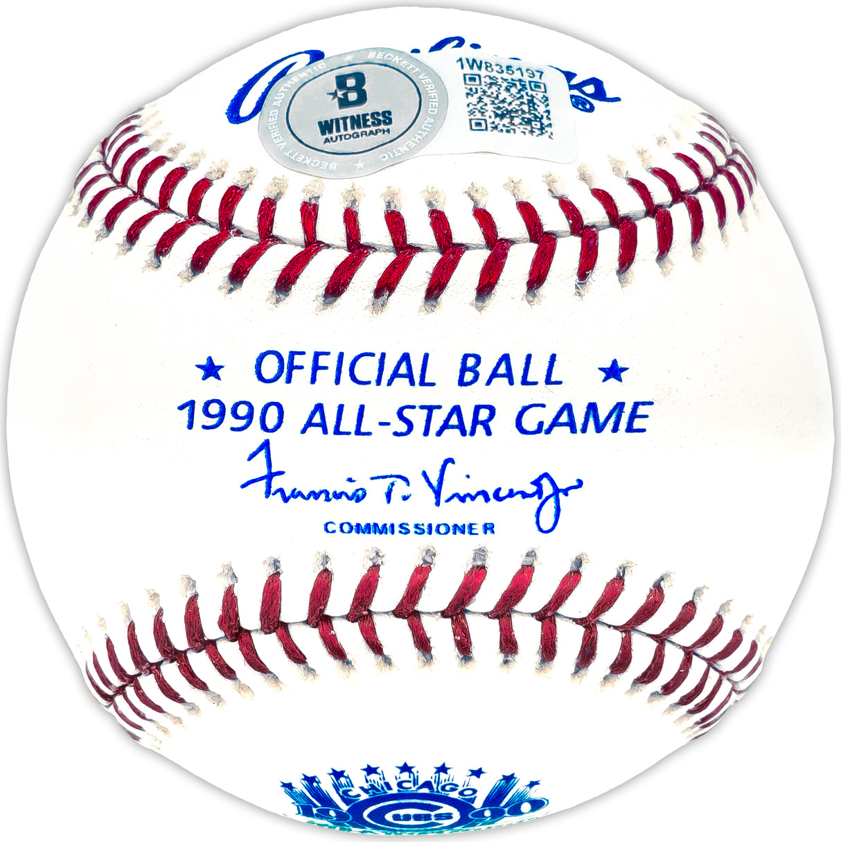 Ken Griffey Jr. Autographed Official 1990 All Star Game Baseball Seattle Mariners "First ASG" Beckett BAS Witness Stock #230130