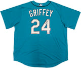 Seattle Mariners Ken Griffey Jr. Autographed Teal Nike Jersey Size XXL Beckett BAS Witness Stock #230142