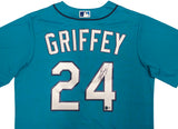 Seattle Mariners Ken Griffey Jr. Autographed Teal Nike Jersey Size M Beckett BAS Witness Stock #230141