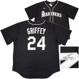 Seattle Mariners Ken Griffey Jr. Autographed Black Nike Jersey Size XL Beckett BAS Witness Stock #230136