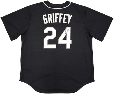 Seattle Mariners Ken Griffey Jr. Autographed Black Nike Jersey Size XL Beckett BAS Witness Stock #230136