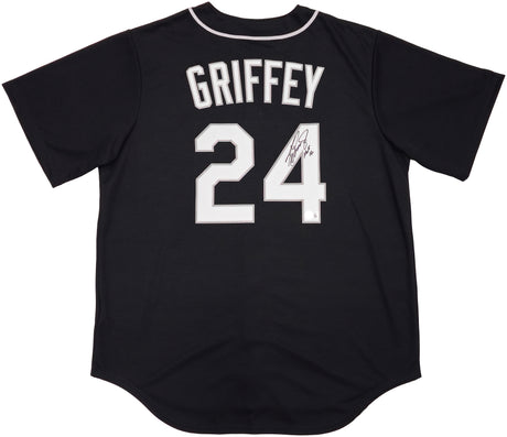 Seattle Mariners Ken Griffey Jr. Autographed Black Nike Jersey Size L "HOF 16" Beckett BAS Witness Stock #230150