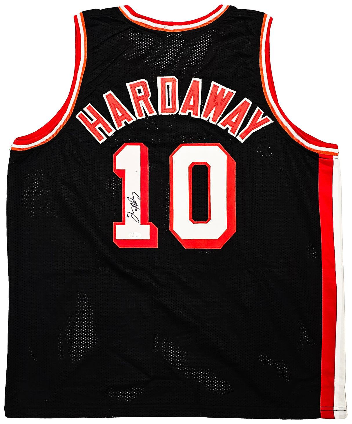 Miami Heat Tim Hardaway Autographed Black Jersey JSA Stock #215722