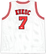 Chicago Bulls Toni Kukoc Autographed White Jersey "HOF 21" JSA Stock #215748