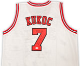 Chicago Bulls Toni Kukoc Autographed White Jersey "HOF 21" JSA Stock #215748