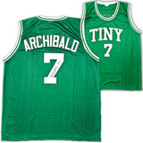 Boston Celtics Nate "Tiny" Archibald Autographed Green Jersey "HOF 91" JSA Stock #215715