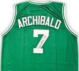 Boston Celtics Nate "Tiny" Archibald Autographed Green Jersey "HOF 91" JSA Stock #215715