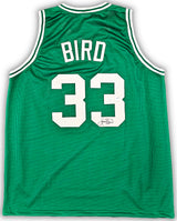 Boston Celtics Larry Bird Autographed Green Jersey JSA Stock #215743