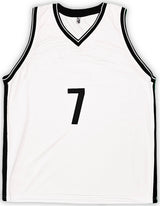 Brooklyn Nets Kevin Durant Autographed White Jersey Beckett BAS Witness Stock #215771