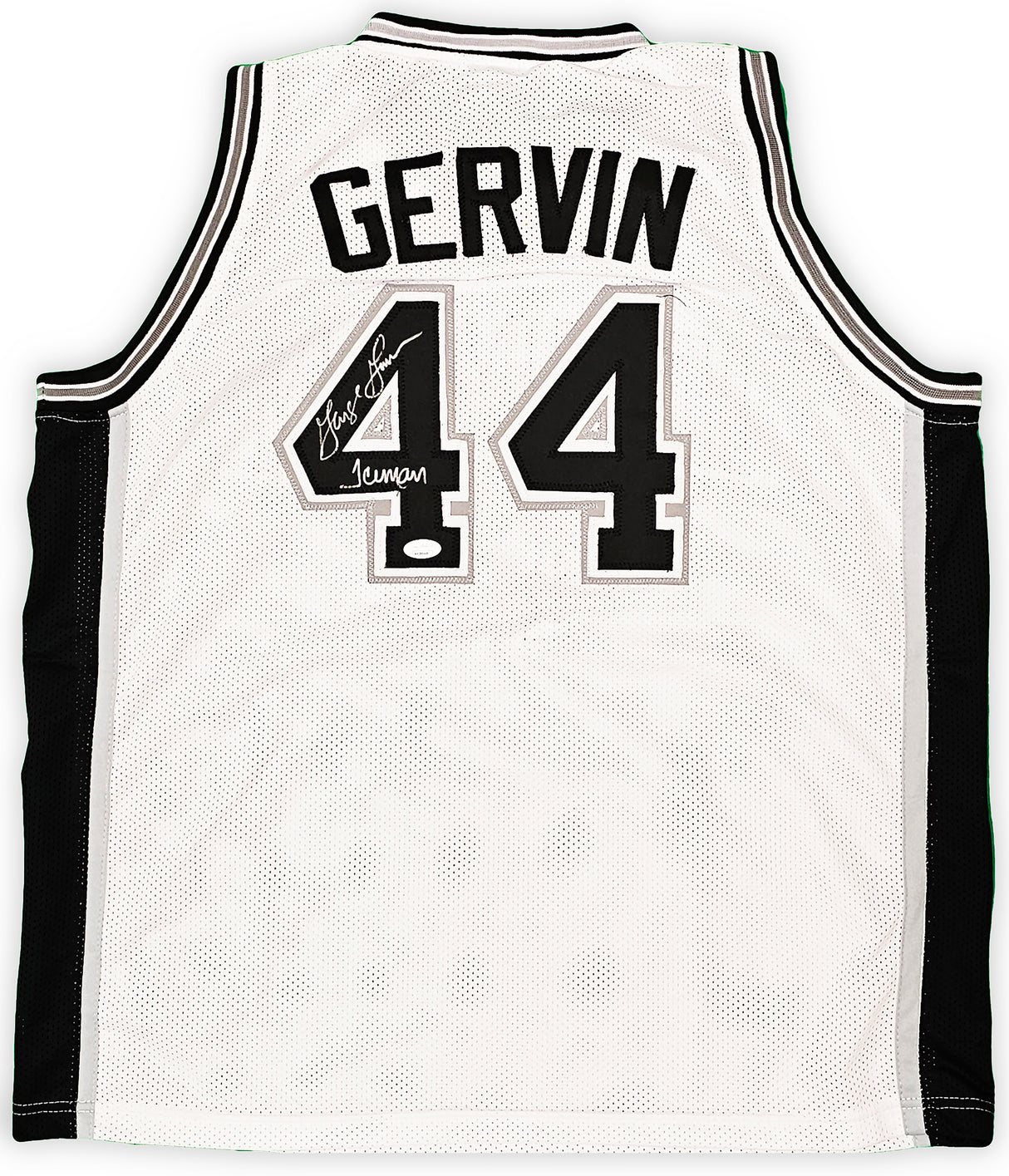 San Antonio Spurs George Gervin Autographed White Jersey "Iceman" JSA Stock #215713