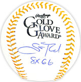 Scott Rolen Autographed Official Gold Glove Logo MLB Baseball St. Louis Cardinals "8X GG" Beckett BAS Witness Stock #215685