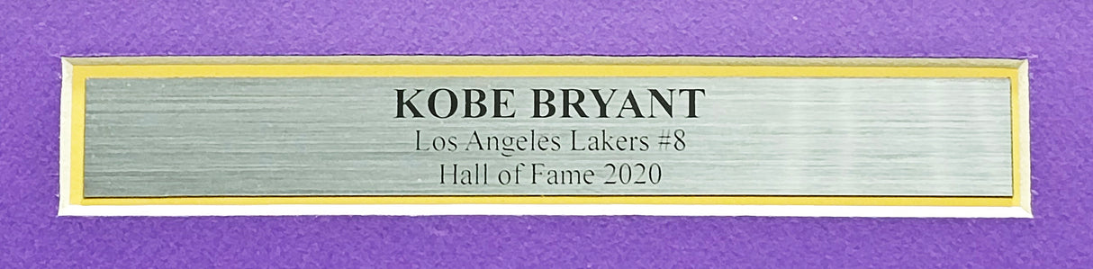 Los Angeles Lakers Kobe Bryant Autographed Framed Purple Nike 2008 NBA Champions Logo Jersey #84/88 UDA Holo & Beckett BAS #AC74576